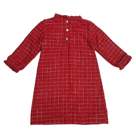 NWT The Oaks Size 8 Kate Red Tweed Dress - Picture 2 of 6